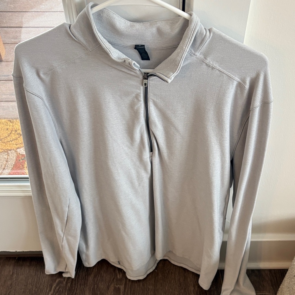 lululemon athletica Men's Light Gray Zip-Up Pullover